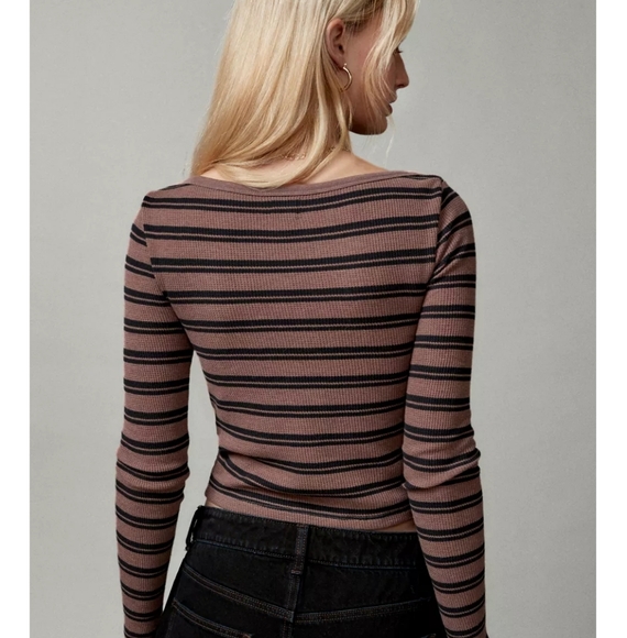 Urban Outfitters BDG IR Willow Thermal Long Sleeve Tee Medium - Picture 2 of 10